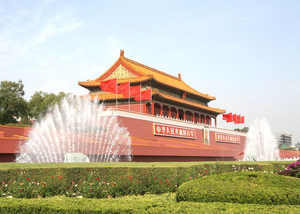 北京天安门金水桥喷泉市景工程